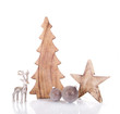 Weihnachtsdekoration vor weiß Weihnachtsdekoration vor weiß