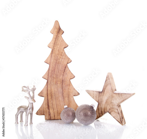 Photo: Weihnachtsdekoration vor weiß Weihnachtsdekoration vor weiß