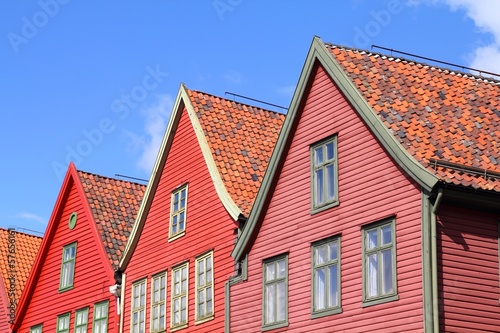 Photo: Bergen, Norway - famous Bryggen street Bergen, Norway - famous Bryggen street