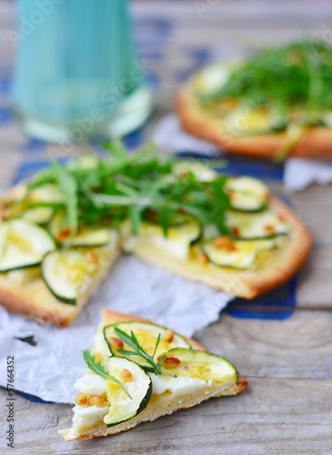 Photo: pizza with zuchinni pizza with zuchinni