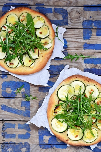 Photo: pizza with zuchinni pizza with zuchinni