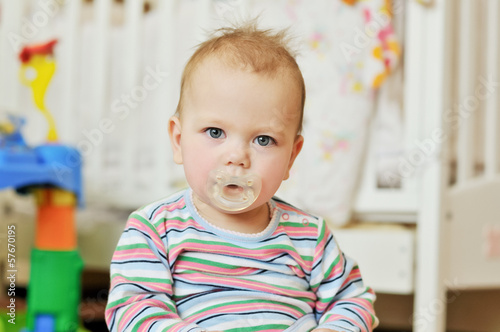 Photo: baby with dummy baby with dummy