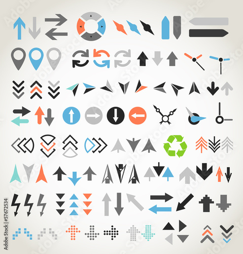 Vector: Arrow sign icons collection Arrow sign icons collection