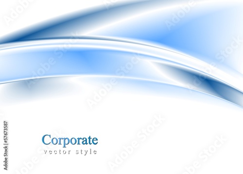 Vector: Blue smooth vector waves background Blue smooth vector waves background