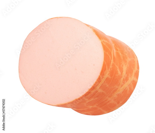 Photo: One Sausage Isolated One Sausage Isolated