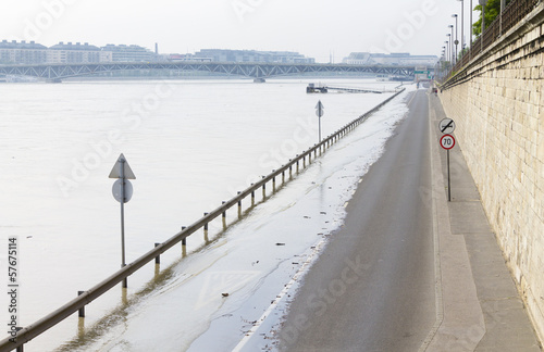 Photo: Road flood in the city Road flood in the city