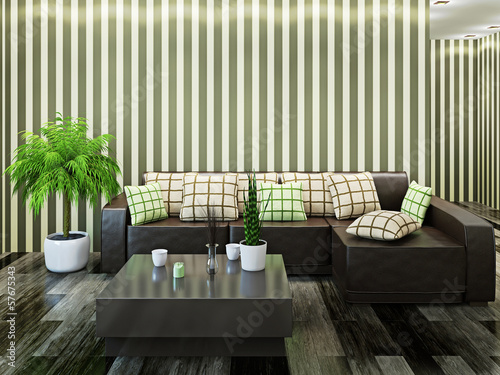 Illustration: Sofa and a table Sofa and a table