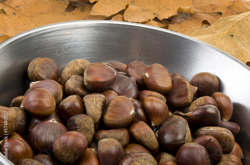 Photo: delicious group of chestnuts close up shoot delicious group of chestnuts close up shoot