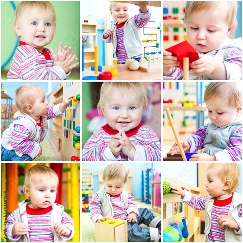 Photo: Little girl at school early development Little girl at school early development
