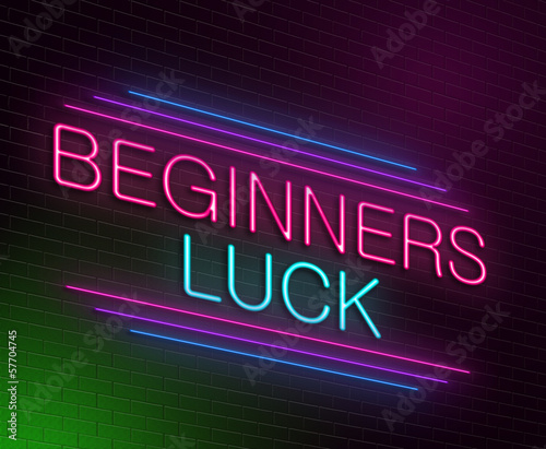 Illustration: Beginners luck concept. Beginners luck concept.