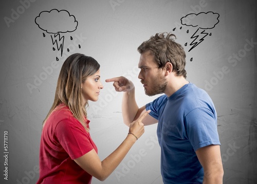 Photo: Discussion between husband and wife Discussion between husband and wife