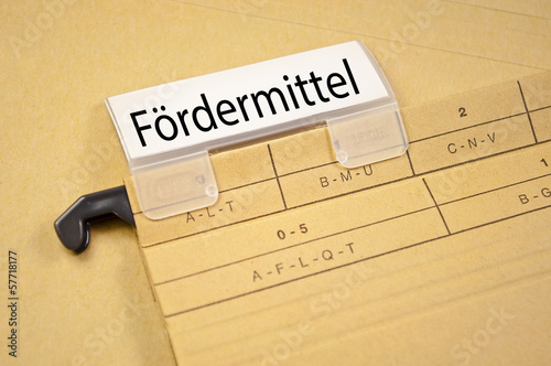 Photo: Ordner mit Fördermittel Ordner mit Fördermittel