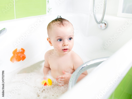 Photo: baby girl taking bath baby girl taking bath