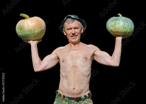 Photo: Man with pumpkins 18 Man with pumpkins 18