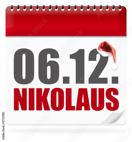Illustration: Nikolaus! Button, Icon Nikolaus! Button, Icon