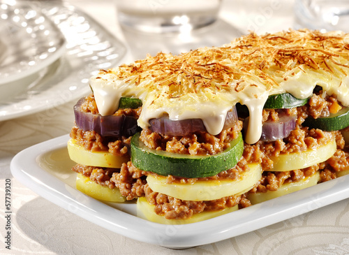 Photo: greek moussaka greek moussaka