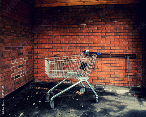 Photo: chained trolley chained trolley