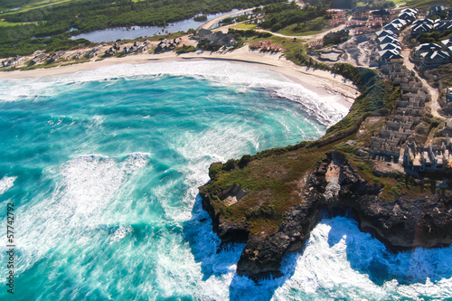 Photo: Aerial view of caribbean coastline Aerial view of caribbean coastline