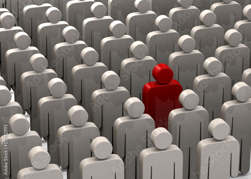 Illustration: CROWD OF USERS - 3D CROWD OF USERS - 3D