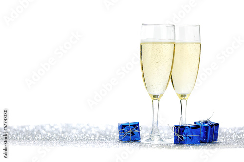 Photo: Champagne glasses and gifts Champagne glasses and gifts