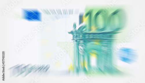Photo: 100 Euro Schein abstrakt Hintergrund 100 Euro Schein abstrakt Hintergrund