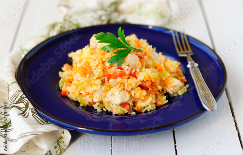 Photo: Rice with Chicken and Vegetables Rice with Chicken and Vegetables