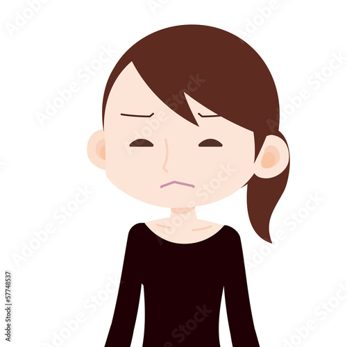 Illustration: 女性 上半身 耐える 女性 上半身 耐える