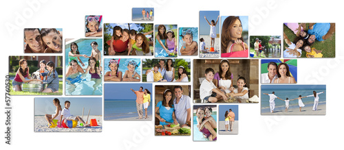 Photo: Montage Happy Family Parents & Two Children Lifestyle Montage Happy Family Parents & Two Children Lifestyle
