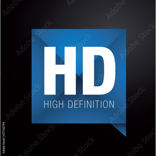 Vector: HD - high definition label HD - high definition label