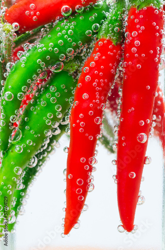 Photo: chilli in bubble water chilli in bubble water