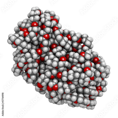 Illustration: Polyethylene glycol 10.000 (PEG 10.000) molecule Polyethylene glycol 10.000 (PEG 10.000) molecule