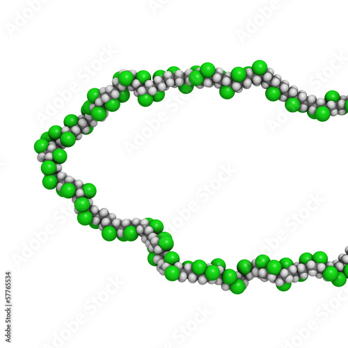 Illustration: poly(vinyl chloride) plastic (PVC), chemical structure poly(vinyl chloride) plastic (PVC), chemical structure