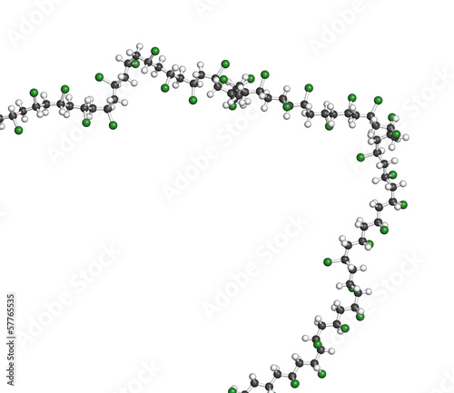 Illustration: poly(vinyl chloride) plastic (PVC), chemical structure poly(vinyl chloride) plastic (PVC), chemical structure