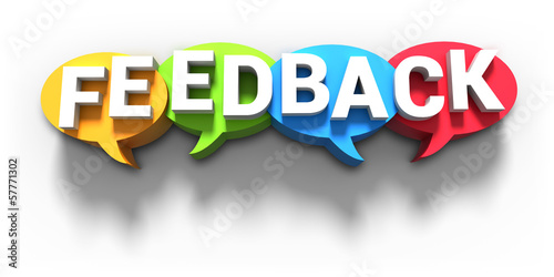 Illustration: Feedback Sprechblasen 3D Feedback Sprechblasen 3D
