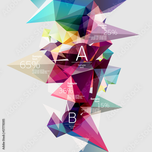 Vector: Colorful abstract graph Colorful abstract graph