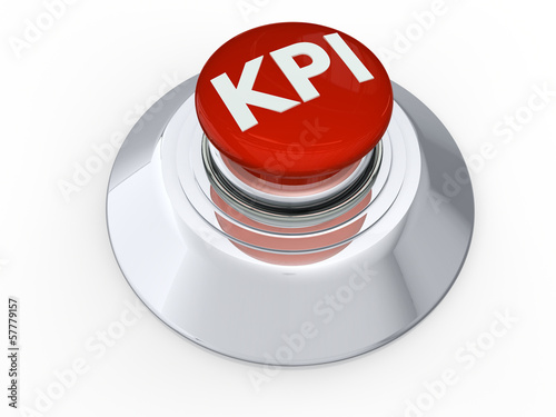 Illustration: Red button labeled with the word KPI Red button labeled with the word KPI