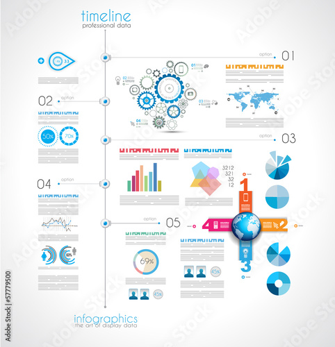 Vector: Timeline to display your data with Infographic Timeline to display your data with Infographic