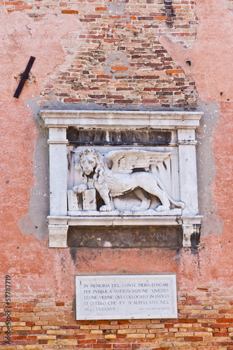 Photo: The winged lion of Venice. The winged lion of Venice.