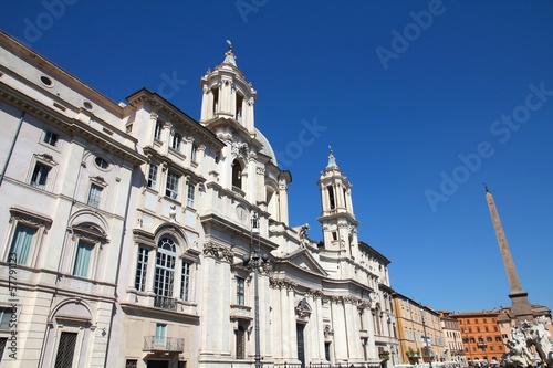 Photo: Rome Navona square - Saint Agnes in Agone church Rome Navona square - Saint Agnes in Agone church