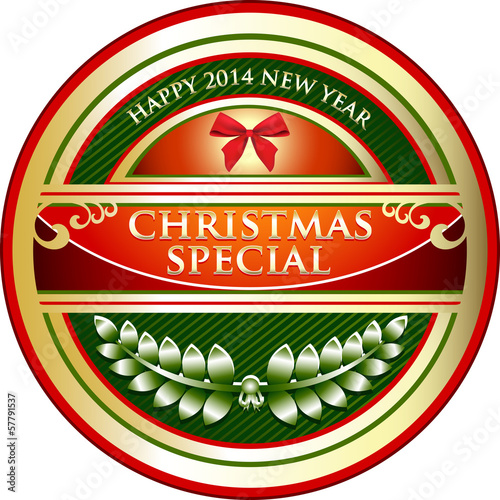 Illustration: Christmas Special Vintage Label Christmas Special Vintage Label