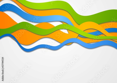 Vector: Colorful vector waves Colorful vector waves