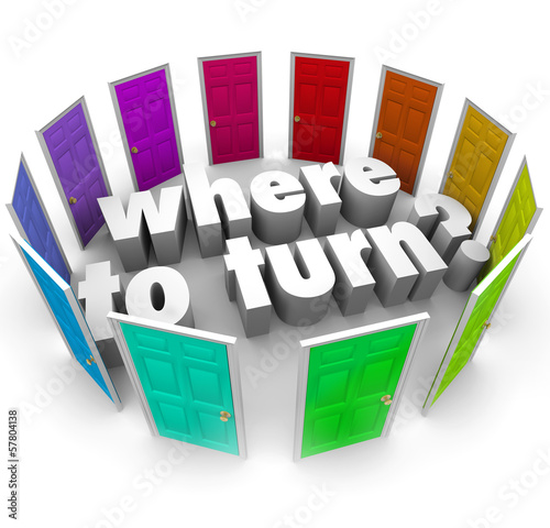 Illustration: Where to Turn Question Wondering Best Place to Start Where to Turn Question Wondering Best Place to Start