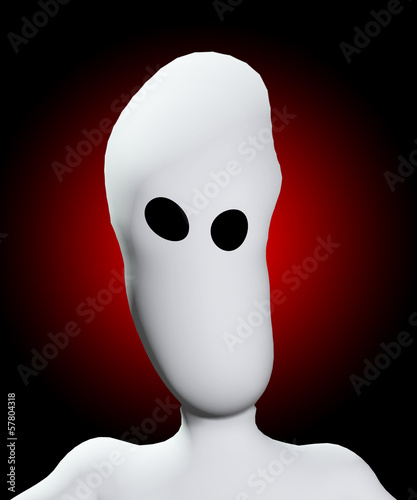 Illustration: Creepy Black Eye Face Creepy Black Eye Face