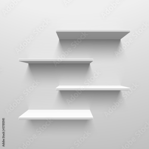 Vector: White shelves White shelves