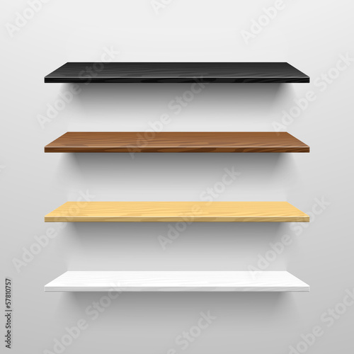 Vector: Wooden shelves Wooden shelves