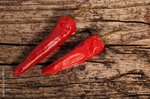 Photo: Two cayenne or red hot chilli peppers Two cayenne or red hot chilli peppers