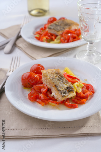 Photo: Cod with vegetables Cod with vegetables