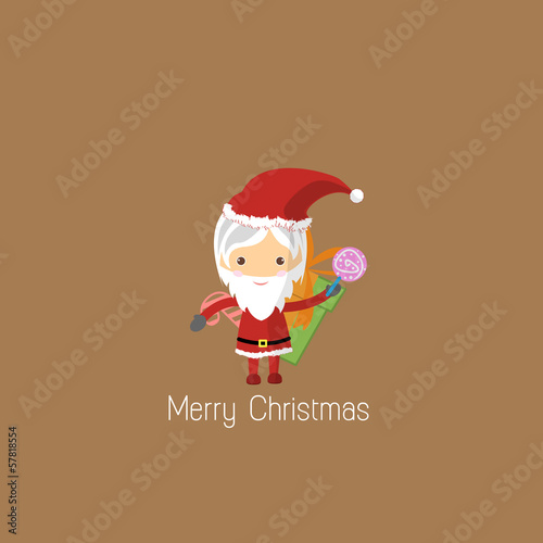 Vector: Vector Santa Girl Claus. Vector illustration for christmas card. Vector Santa Girl Claus. Vector illustration for christmas card.