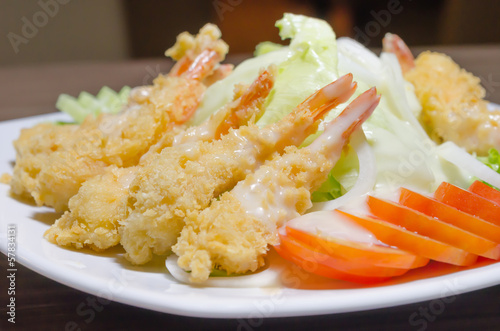 Photo: fried shrimp salad fried shrimp salad