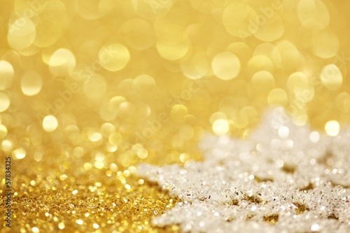 Photo: Snowflake on glitter Snowflake on glitter